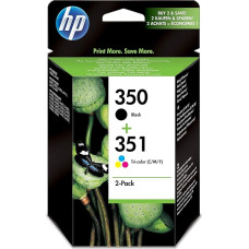 HP 350 Black/351 Tri-color 2-pack Original Ink Cartridges 350 Black/351 Tri-color 2-pack Original Ink Cartridges, Black, Cyan, Magenta, Yellow, Deskjet D4260, D4360, Officejet J5730,
