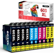 Halloya 603 XL spausdintuvo kasetės, suderinamos su Epson 603 603XL kasetėmis, skirtomis Expression Home XP-2100 XP-2150 XP-3100 XP-3105 XP-3150 XP-4100 XP-4150, Workforce WF-2810 WF-2830 WF-2850 (10 vnt.)