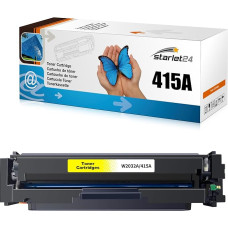 Starlet24 1x 415A geltonos spalvos suderinamas su HP 415A W2032A geltonos spalvos 415A Y, skirtas HP Color Laserjet Pro MFP M479fdw M479fnw M454dn M454dw M479 M479dw M479fdnw M479fdnw