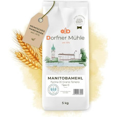 Manitoba flour [5 kg] - Farina Di Grano Tenero - Tipo 0 - very baking flour for pizza, ciabatta and dough - at least 14% protein