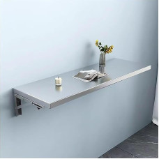 Foldable WallMounted Stainless Steel WorkbenchSpaceSaving Wall Desk for Small Kitchen and Laundry RoomsVersatile Folding Table for Compact Spaces