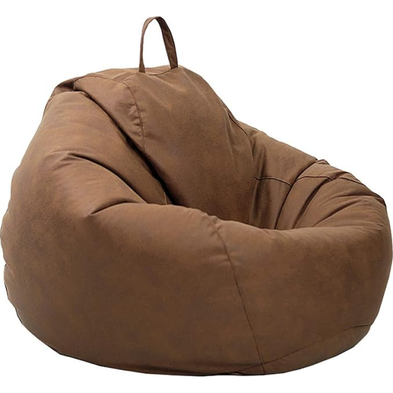 ArtsPavilion Bohnenbeutel Stuhl Sofa Deckung Ohne Füllstoff Lazy Lounger Hochrücken Großer Bohnenbeutel Aufbewahrungsstuhl Couch Couch Couch, Faule Sofa Stühle 80cmx90cm Brown