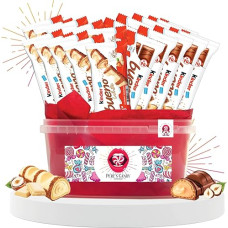 PERE'S CANDY Bucket | Pack of 20 | Bueno Duo | Snack Box | 10 x Children's Bueno Bars and 10 x Children's Bueno White Bars | Sweets Bulk Pack | XXL Mega Pack | Mix Party Box