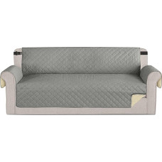 Time to Sparkle 1 x Sofabezug für 4-Sitzer-Sofa, wendbar, wasserabweisend, Couchbezug mit Schaumstoffstäben, elastische Riemen, Möbelschutz für Kinder, Hunde, Haustiere - Schwarz