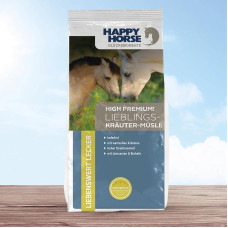 HAPPY HORSE Favourite Herb Muesli Horse Food Oat-free 14 kg | For Respiratory Problems and Coughs | High Quality Herbs | Suitable for Appetite and Nervous Horses
