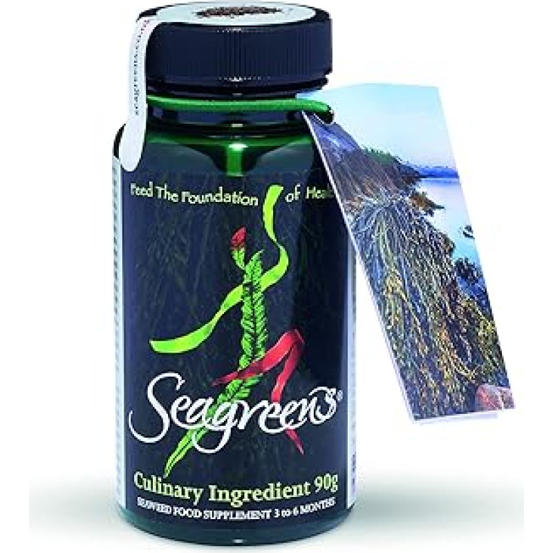 Seagreens, jūros dumblių maisto papildas, kulinarinis ingredientas (90 g granulių)