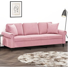 3-Sitzer-Sofa Rosa - Moderner Samt, Metallgestell, PP-Baumwolle gefüllt, max. 110 kg pro Sitz Modelis3200958