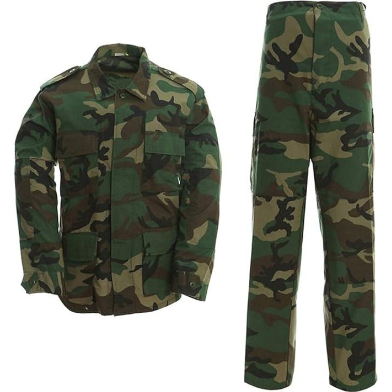 LANBAOSI Vyriškas taktinis BDU uniforminis kovinis kostiumas Karinis marškinių švarkas, paltas ir kelnių komplektas