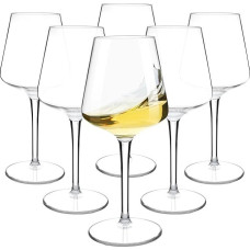 HAHASHOW Unbreakable Red Wine Glasses, Tritan Plastic Wine Glasses, Shatterproof Camping Wine Glasses, 445ml Plastic Cup Set of 6