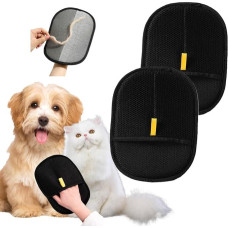 WINKEEY Pet plaukų šalinimo pirštinė katėms ir šunims, plaukų šalinimo pirštinė daugkartinio naudojimo, šunų plaukų šalinimas katėms (2 vnt.)