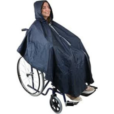 KMINA - lietpaltis vežimėlio suaugusiems (šiltas pamušalas), neperšlampama antklodė vežimėliui su užtrauktuku, lietpaltis vežimėliui, antklodė vežimėlio naudotojams su gobtuvu