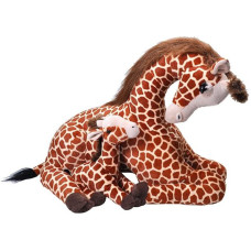 Wild Republic Mom and Baby Jumbo Giraffe Large Cuddly Toy, 76 cm, Gift Idea for Children, Cuddly Toy with Baby, Giant Stuffed Toy Made from Recycled Water Bottles