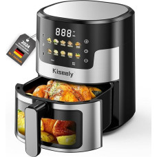 Karšto oro keptuvė, 6 litrų oro keptuvė su stikliniu jutikliniu ekranu, nerūdijančio plieno oro keptuvė 