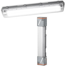 OSRAM Submarine LED Wet Room Light, 2 x 7 W, Neutral White 4000 K, 1300 lm, IP65, Dust and Splash Proof, for Basements and Garages