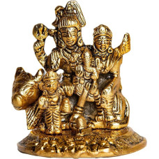 WC_Shiva Statue Figures Home Decor/The Triadic Heart of Shiva Pariwar with Shiv Ling/Hindu Goddess/Mini Hindu Statues/Statue Shiva Lingam/Lord Shiva Sculpture Decor (Shiv Pariwar)