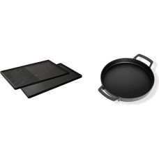 Enders® ketaus apverčiamoji plokštė 1/2 7893 Boston 4, Monroe Pro 4, 43 cm x 32 cm, juoda/pilka & ® perjungimo keptuvė, ketaus, skirta Enders® dujiniam griliui su 