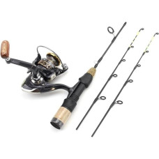 Angelzubehör Winter EIS Angelrute Angelrolle Set Rod Pole Tackle Carbon Pole EIS Angelrute mit Rolle ideal für Reisen