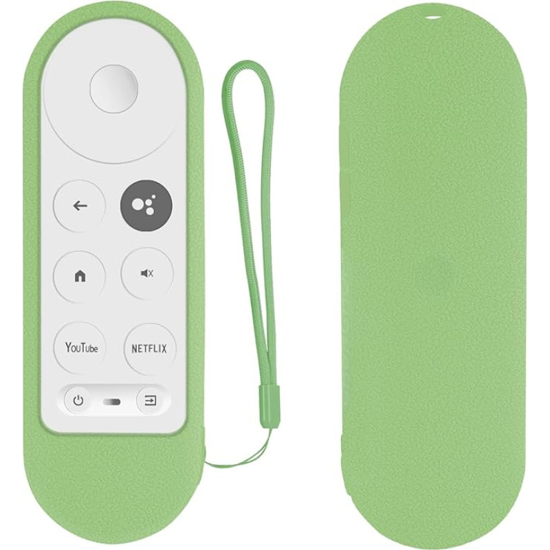 G9N9N Voice Remote Control Replacement for 2020 Google Chromecast 4K Snow GA0140 GA01919 GA01920 GA01923 with Bright Green Remote Control Case