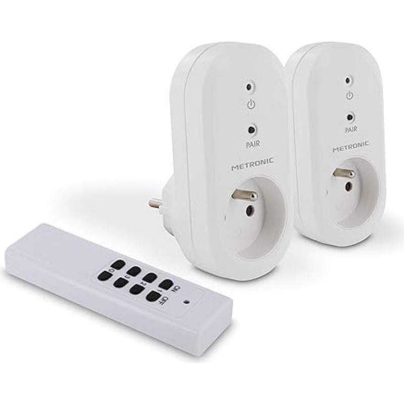 Metronic 495043 Remote Control Sockets (Pack of 2)