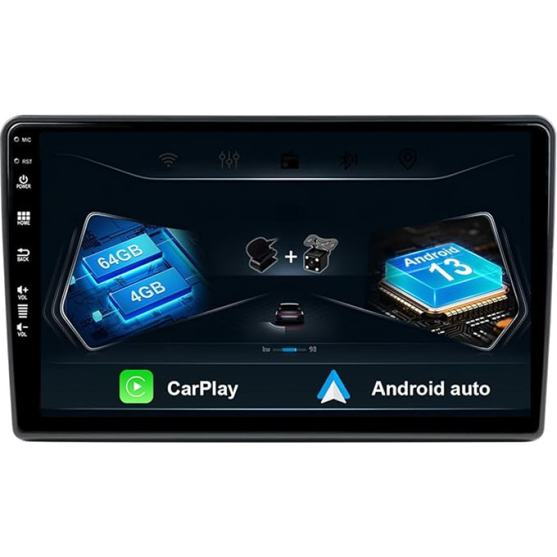 MISONDA Android Car Radio for Fiat Ducato/Citroen Jumper/Peugeot Boxer 2006-2022 - [4G+64G] - Built-in DSP/Carplay - Camera and Microphone 9 Inch IPS Steering Wheel Control BT DAB GPS