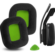 Geekria Comfort Replacement Velour Ear Pads for ASTRO Gaming A20 Headphones Ear Pads Headset Ear Pads Ear Pad Ear Pad Ear Pad Ear Pad Ear Pad Repair Parts (Black/Green)