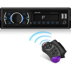 Podofo 1 DIN Car Radio with DAB, MP3 Player Bluetooth 5.0 I FM Radio I 2 USB I TF I AUX I Steering Wheel Control