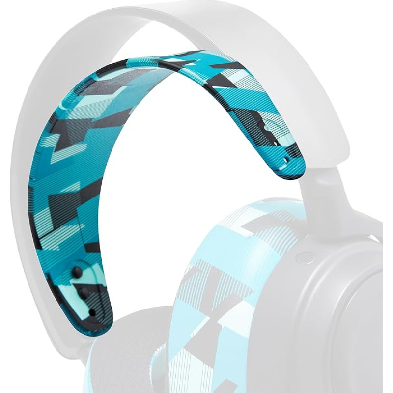 WC -StirnbandZ Arctis Nova - Improved Silicone Headband for Arctis Nova Headsets by Wicked Cushions - Improved Flexibility, Comfort and Style with Matching Ear Pad Designs | Cyan Prism