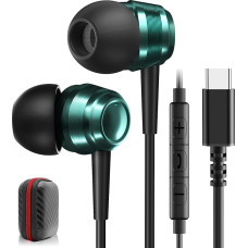 USB C Headphones for Samsung Galaxy S24 S23 Ultra S22 S21 S20 A55 A54 A34 iPhone 16 USB C Headphones Wired HiFi Stereo Type C Headphones with Microphone for iPhone 15 Pro iPad Pro 2024 Google Pixel