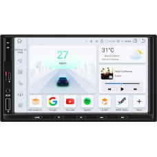 KooDux 8-Core 7-Inch Stereo Display, 2-Din Car Radio with Wireless Carplay/Android Car/Mirror Link/Voice Control, Supports BT5.0/USB/Fast Charge/AM/FM/GPS/4G-SIM/DSP (4+32GB)