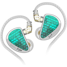 KINBOOFI KZ AS16 Pro in Ear Headphones, 8 BA Units on Each Side Cable Earbuds with PCB Electronic Frequency Division HiFi IEM Earbuds, KZ Stage Monitor HiFi Headphones (Cyan, No Microphone)