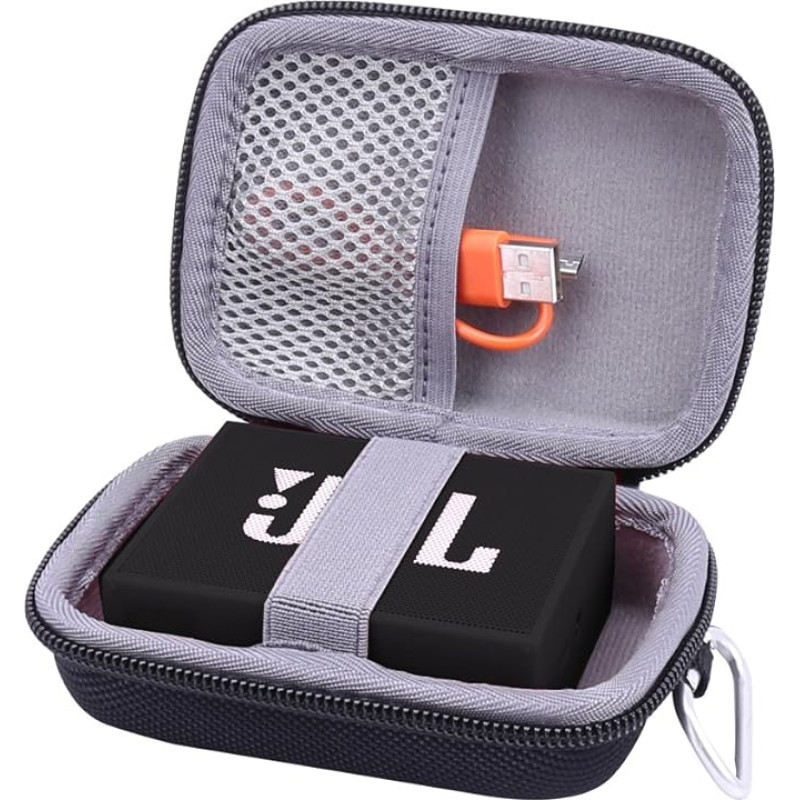 Aenllosi Harte Tasche Hülle für JBL GO 2 Bluetooth Lautsprecher, nur Tasche (Schwarz)