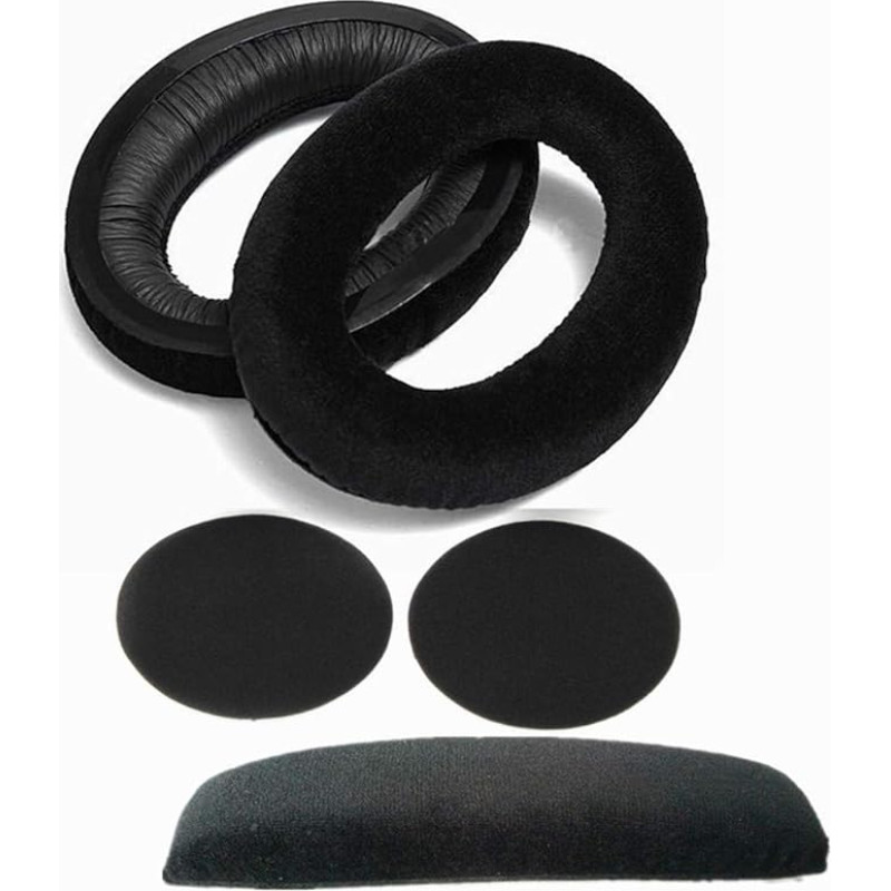 Rhinenet Earpads Ear Pads with Headband for Sennheiser HD598, HD598SE, HD598CS, HD515, HD555, HD595, HD518 Headphones, Black