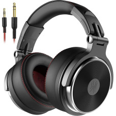 OneOdio Leather Protector Studio Headphones with 90° Rotating Case and 50 mm Driver Unit Black