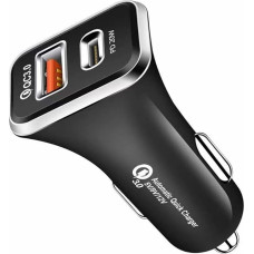 Olakey USB C Car Charger, Dual USB Car Charger Adapter with 20W PD Port, Fast QC3.0 and LED Indicator (Black) DYB-B2