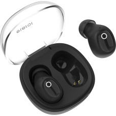 eleror T1 Wireless Earbuds for Small Ears with Premium Sound, Black Bluetooth Earbuds for Men and Women, Mini Earphones for Small Channels with Microphone, Crystal Design with Sweatproof