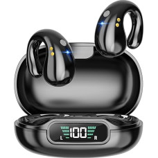 Boytond Bluetooth Headphones Clip Ear Wireless Headphones Bluetooth 5.3 Stereo Hi-Fi Sound with 4 HD Mics, 36 Hours Playback Charging Case and LED Display