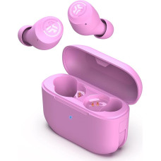 JLab Go Air Pop In Ear Headphones Wireless Bluetooth, True Wireless Headphones, 32+ Hours Headphones, Wireless Earbuds, Earbuds with Microphone, USB Charging Box, Dual Connect, EQ3 Sound, Pink