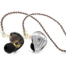 Linsoul KZ ZSX 5BA+1DD 6 Driver Hybrid In-Ear Hi-Fi Headphones with Zinc Alloy Faceplate and 0.75 mm, 2-Pin Removable Cable for Audiophile Musicians (Without Mic, Black)