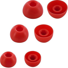 Aiivioll Replacement Ear Tips, 6 Pack Silicone Earbuds Compatible with Beats Fit Pro/Studio Buds Headphones (Red)