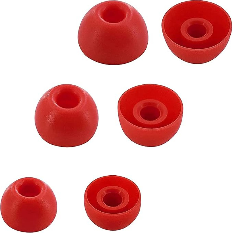 Aiivioll Replacement Ear Tips, 6 Pack Silicone Earbuds Compatible with Beats Fit Pro/Studio Buds Headphones (Red)