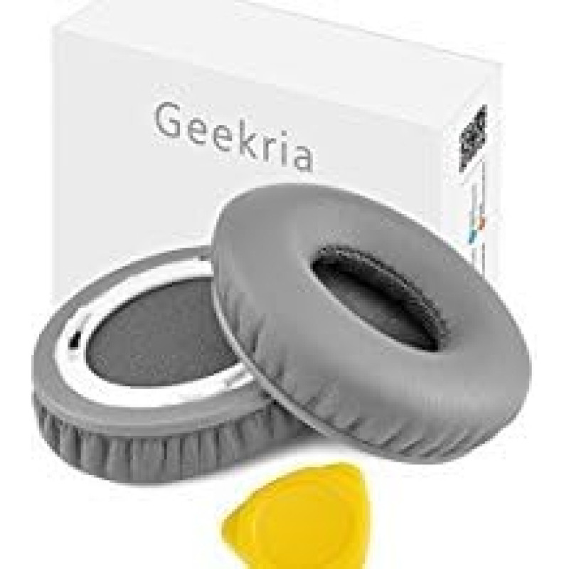 GEEKRIA QuickFit Protein Leder Ohrpolster Ersatz für B SoloHD On-Ear Kopfhörer, Ohrpolster, Earpads Repalcement (grau)