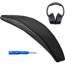 AHG Sheepskin QC35 ii Headband/QC35 Headband Cushion Cover Compatible with Bose QuietComfort 35 II Headphones/QuietComfort 35 Headphones (Black) High Quality Sheepskin Leather/High Density