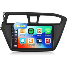 2G + 64G CAMECHO Android 13 Car Radio with Sat Nav for Hyundai i20 (2015-2018), Carplay Android Car, Double DIN Car Radio with 9 Inch Screen Bluetooth RDS/FM MirrorLink + Reversing Camera