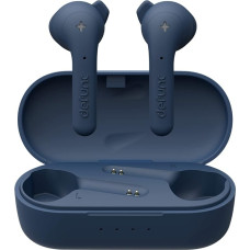 Defunc True Wireless Earbuds True Basic IPX4 Waterproof In-Ear 5.0 Bluetooth Stereo Earphones with Built-in Microphone - Long Playing Time & Charging Case (Blue)