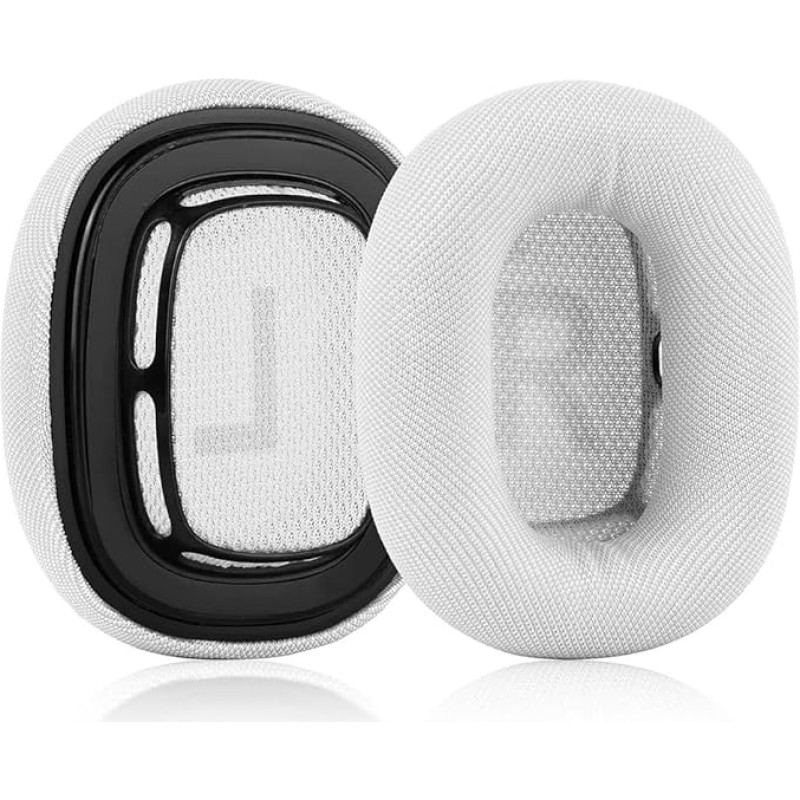 Enegg Replacement Ear Pads for Apple AirPods Max Headphones Memory Foam Cover Leather Ear Pads Headphone Sleeve Earmuffs Silver