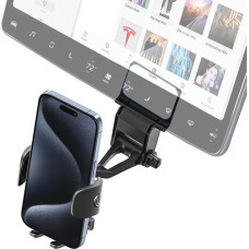 LYFPOOM Car Mobile Phone Holder for Tesla, Tesla Model 3/Y/S Car Mount - [Safe Design], for iPhone 15 14 13 12 Pro Max Plus, Samsung, Sony, Smartphone