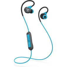 JLab Fit Sport 3 Bluetooth In-Ear Headphones - Wireless Earphones with Flexible Memory Wire Ear Hooks, IP55 Sweat Resistance, Noise Isolation and Custom EQ3 Sound, Blue