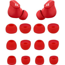 LALASTYLE Ear Plugs Compatible with Beats Studio Buds, S M L 3 Sizes 6 Pairs Soft Silicone Earplugs Earplugs Replacement for Beats Studio Buds 6 Pairs Red