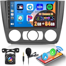 Inefala Android 13 2G/64G Car Radio GPS Navigation for BMW 1 Series E87 E81 E82 E88 2008-2012 Radio Wireless Carplay Android Car, 9 Inch Touchscreen, GPS, WiFi, BT, USB, FM RDS, EQ, MIC, CAM