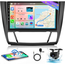 [8 Core 4+64GB] Android 13 Car Radio, CarPlay Android Car Wireless, for BMW 1 Series E81 E82 E87 E88 2004-2011 Radio, Screen 9 Inch, Mirror Link, Bluetooth, FM RDS GPS WiFi HiFi, Rear View Camera